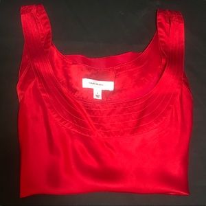 👚Red Silk Helix Strap Dressy Tank Top
